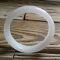 Genuine Natural Chinese White Lucky Jade Bangle Bracelet Size 60mm