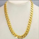 28" 6mm 18K Gold Filled Curb Cubic Link Charm Luxury Chain