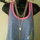 Pearls Chain Bib Choker Statement Necklace