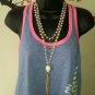 Pearls Chain Bib Choker Statement Necklace