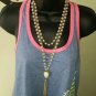 Pearls Chain Bib Choker Statement Necklace