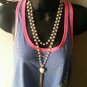 Pearls Chain Bib Choker Statement Necklace