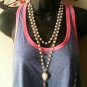 Pearls Chain Bib Choker Statement Necklace