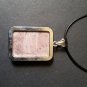 Starling Silver Natural willow creek Jasper Gemstone Leather cord Pendant