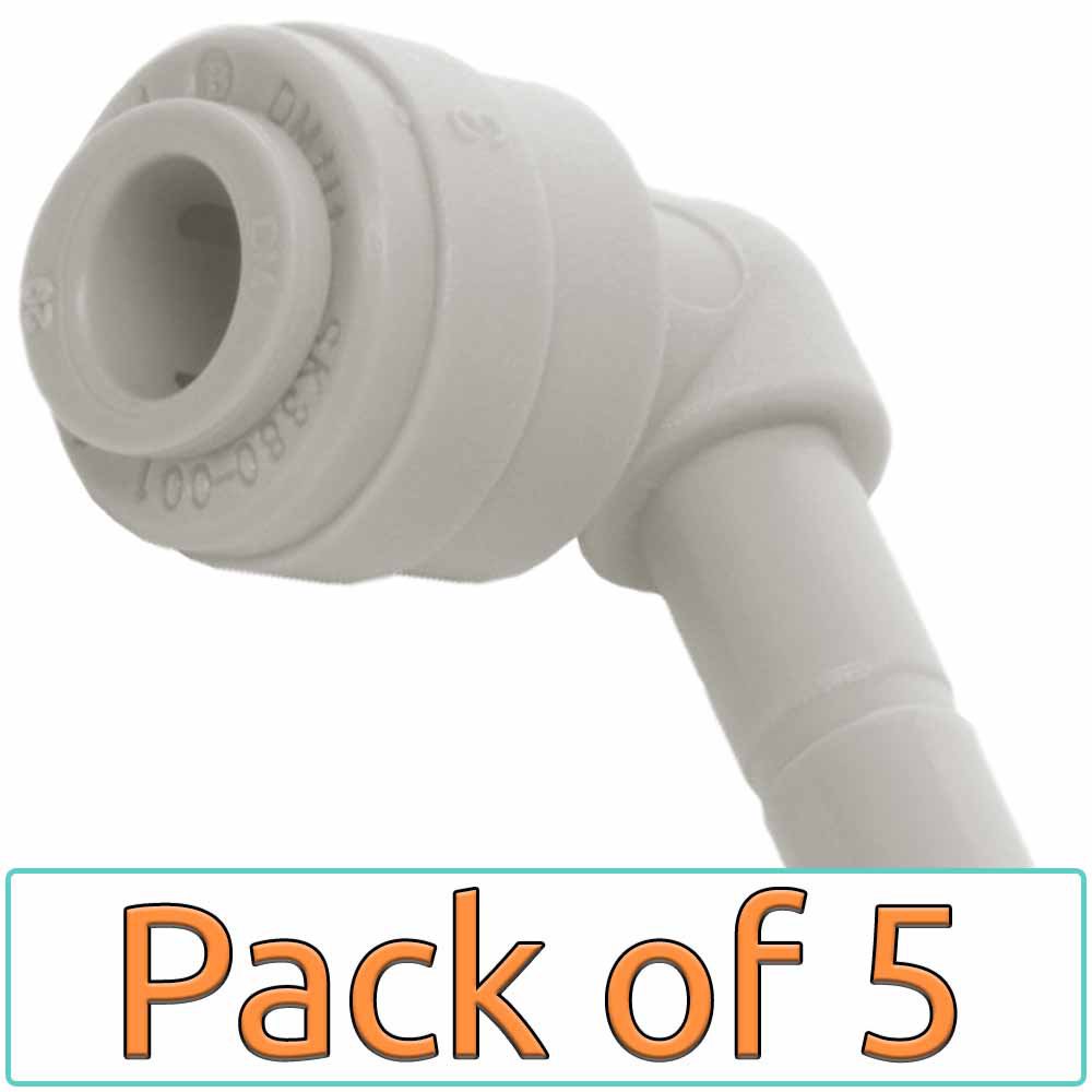 1/4"" Quick Connect x 1/4"" Stem Elbow Fitting - Pack of 5