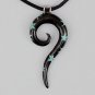 Beautifully Curved Buffalo Horn Pendant - Tribal Jewelry - Horn Jewelry - Turquoise Jewelry