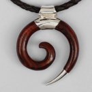 Men's Necklace - Men's Wood Necklace - Men's wood Pendant - Men's Ethnic Necklace