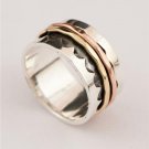 Spinner Ring - Meditation Ring - Anti Stress Ring - Three Metal Rings - Multi Metal Ring