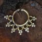 Detailed Brass Septum For Non Pierced Nose - Indian Nose Ring - Tribal Septum - Nose Cuff