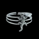 Beautiful Adjustable Sterling Silver Toe Ring - Climbing Lizard Toe Ring - Foot Jewelry