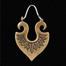 Brass Earrings - Brass Hoops - Brass Tribal Earrings - Hoops Jewelry - Brass Jewelry