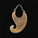 Brass Earring - Brass Hoops - Brass Tribal Earring - Hoops Jewelry - Brass Jewelry