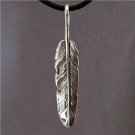 Beautiful Silver Feather Pendant - Native American Style Feather Necklace - Silver Jewelry