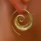 Brass Earrings - Brass Spiral Earrings - Gypsy Earrings - Spiral Jewelry - Brass Jewelry