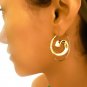 Brass Earrings - Brass Spiral Earrings - Gypsy Earrings - Brass Jewelry - Ethnic Earrings
