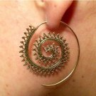 Brass Earrings - Brass Spiral Earrings - Gypsy Earrings - Spiral Jewelry - Brass Jewelry