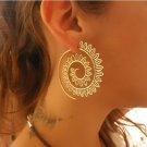 Brass Earrings - Brass Spiral Earrings - Gypsy Earrings - Brass Jewelry - Ethnic Earrings