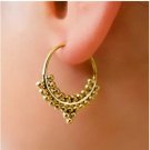 Brass Earring - Brass Hoops - Brass Tribal Earring - Hoops Jewelry - Brass Jewelry