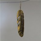 Brass Earrings - Brass Feather Earrings - Tribal Jewelry - Feather Jewelry - Brass Jewelry