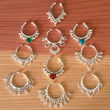 Fake Septum Ring - Faux Septum Ring - Fake Septum Piercing - Nose Jewelry - Septum Jewelry