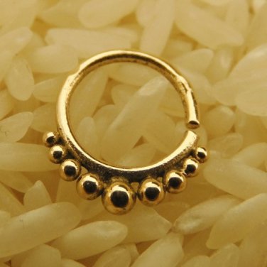18k Septum Ring - Septum Jewelry - Septum Piercing - Septum Cuff - Indian Nose Ring