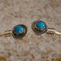 Beautiful And Delicate Brass Bracelet With Turquoise Gemstone - Tribal Jewelry -