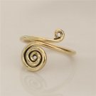 Brass Toe Ring - Adjusable Brass Ring - Plain Toe Ring - Foot Accessories - Spiral Toe Ring