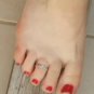 Beautiful Sterling Silver Toe Ring - Adjustable Toe Ring - Plain Toe Ring - Foot Accessories