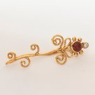 Gold Ear Cuff - Ear Climber - Climber Earrings - Gemstone Earrings - Red Onyx Ear Cuff