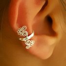 Silver Ear Cuff - Ear Wrap - Fake Ear Cuff - Earcuff Jewelry - Cuff & Wrap Earrings