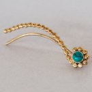 Gold Ear Cuff - Ear Climber - Climber Earrings - Gemstone Earrings - Turquoise Ear Cuff