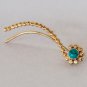 Gold Ear Cuff - Ear Climber - Climber Earrings - Gemstone Earrings - Turquoise Ear Cuff
