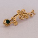 Gold Ear Cuff - Ear Climber - Climber Earrings - Gemstone Earrings - Green Onyx Ear Cuff