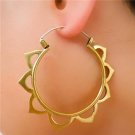 Brass Earrings - Brass Hoops - Ethnic Hoops - Gypsy Hoops - Hoops Jewelry - Brass Jewelry