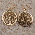 Flower Of Life Earrings - Brass Earrings - Energy Jewelry - Brass Jewelry