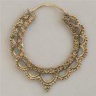 Brass Earrings - Brass Hoops - Ethnic Hoops - Gypsy Hoops - Hoops Jewelry - Brass Jewelry