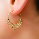 Brass Earring - Brass Hoops - Brass Tribal Earring - Hoops Jewelry - Brass Jewelry