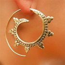 Brass Earrings - Brass Spiral Earrings - Gypsy Earrings - Spiral Jewelry - Brass Jewelry