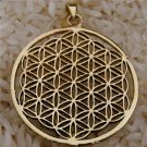 Flower Of Life Pendant - Energy Jewelry - Brass Jewelry - Tribal Jewelry - Geometric Jewelry