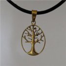 Vermeil Tree Brass Pendant - Tree Jewelry - Brass Jewelry - Tribal Jewelry - Nature Jewelry