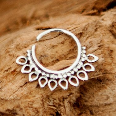 Silver Nose Ring - Silver Nose Hoop - Nose Jewelry - Nostril Hoop - Nose Piercing