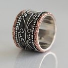 Spinner Ring - Meditation Ring - Anti Stress Ring - Three Metal Rings - Multi Metal Ring