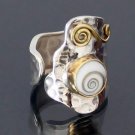 Decorated Silver And Shiva Eye Ring - Tribal Jewelry - Ethnic Jewelry - Gemstone Jewelry