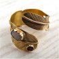 Beautiful 14k Gold Feather Ring - One Of A Kind - Tribal Jewelry - Ethnic Jewelry