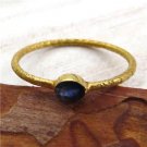 18k Gold Ring With Blue Sapphire - One Of A Kind - Tribal Jewelry - Ethnic Jewelry
