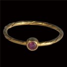 18k Gold Ring With Red Ruby - One Of A Kind - Tribal Jewelry - Ethnic Jewelry - Gold Jewelry