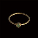 18k Gold Ring With Green Emerald - One Of A Kind - Tribal Jewelry - Ethnic Jewelry