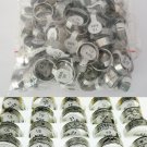 100 x stainless steel rings, various designs & sizes carboot jewelry shop market joblot