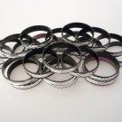 100 x aliminium rings, various sizes carboot jewelry shop market joblot