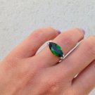 Emeraldt Ring - May Birthstone - Gemstone Ring - Silver Ring
